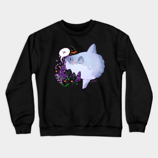 Halloween Sunfish Says Ye Crewneck Sweatshirt by paintdust